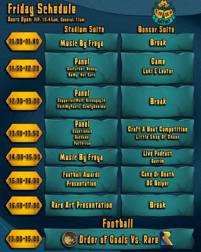 sotfest friday schedule bur 3